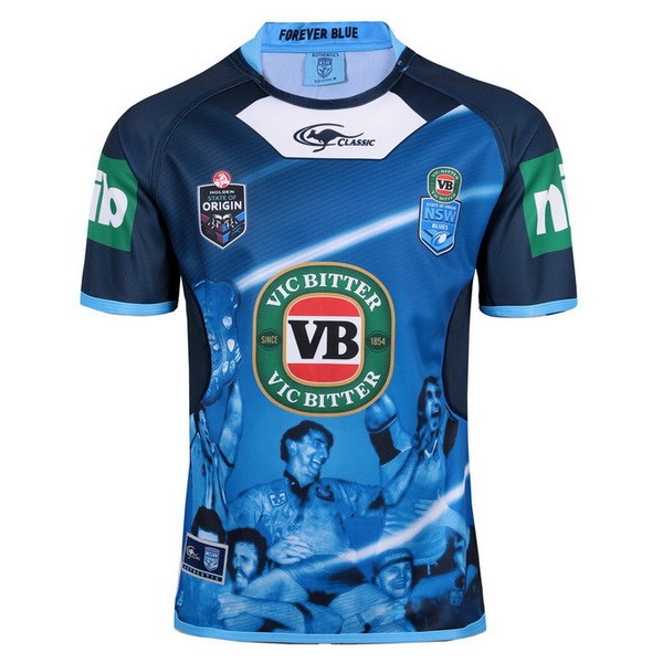 Camiseta NSW Blues Classic Capitanes TRUE Azule 2017-2018 Azul